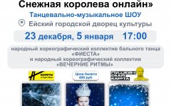 23 ДЕКАБРЯ, 5 ЯНВАРЯ 17:00 «В ледяных сетях или Снежная Королева онлайн» 6+
